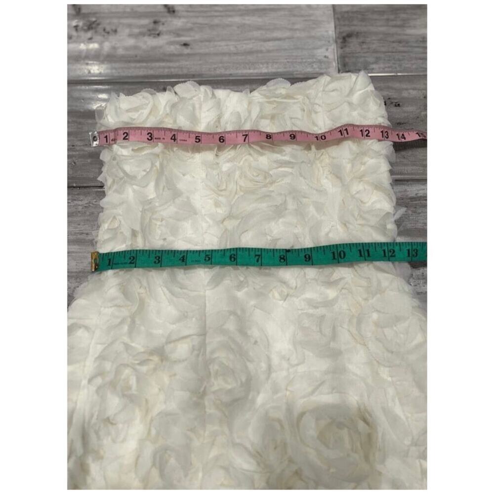 Oh Polly White Rosette Strapless Mini Dress Bridal Coquette NWT US 4 - Picture 15 of 16